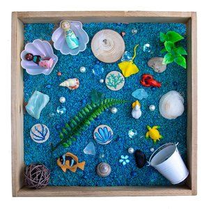 Mermaid Sensory Bin | Sensory Kit | Peg Dolls